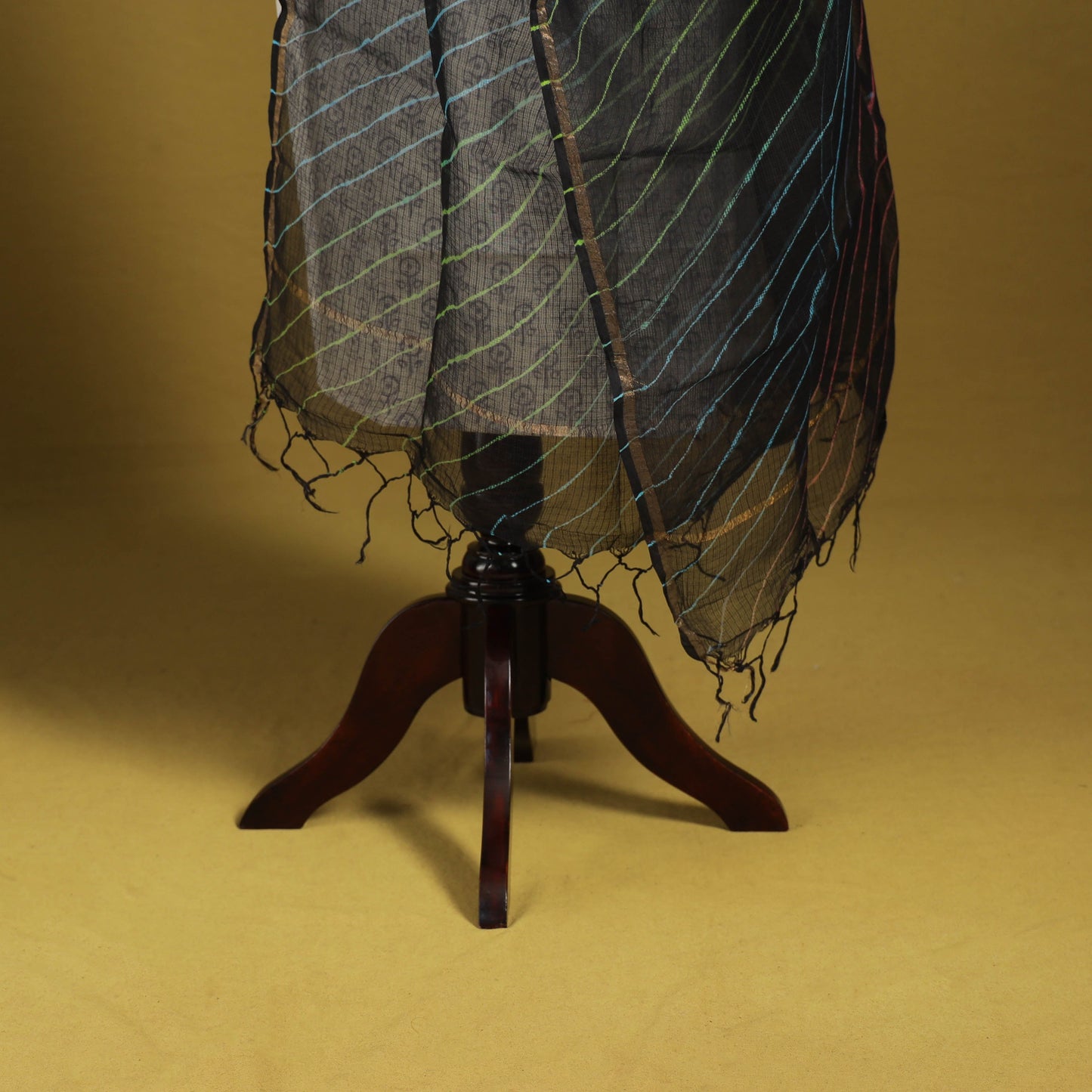 Blue - tie-dye kota doria cotton leheriya dupatta 04