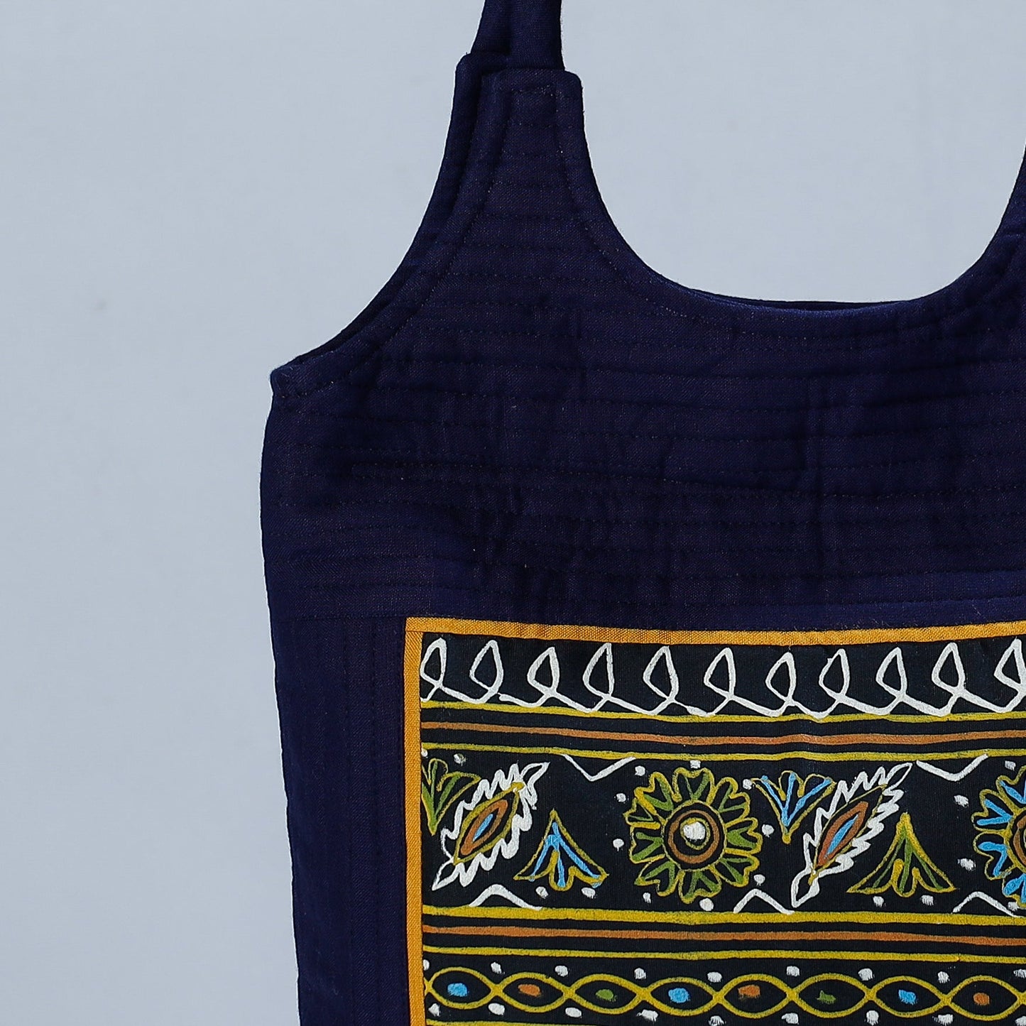 Traditional Rogan Art Painted Mashru Silk Shoulder Bag