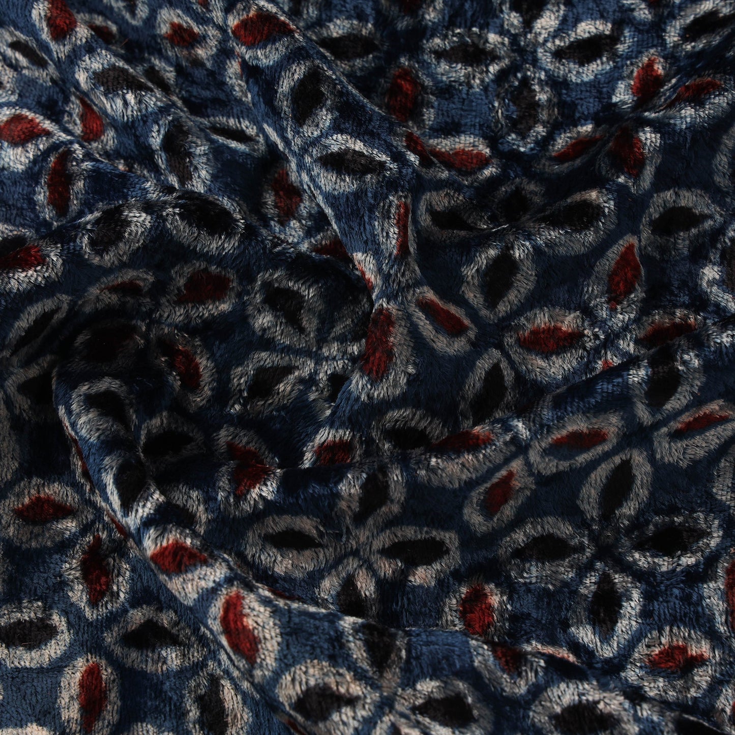 Velvet natural dyed hand fabric 09 - handcrafted