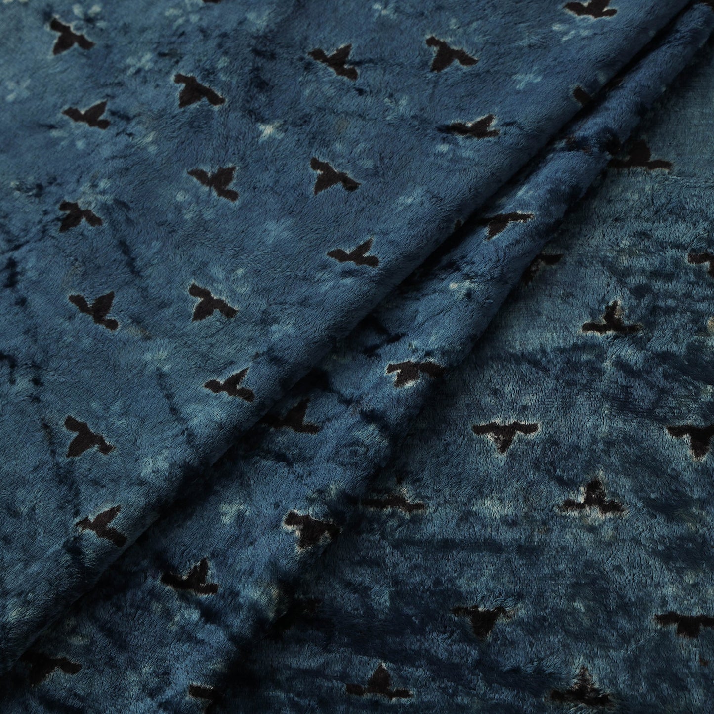Velvet natural dyed hand fabric 13 - handcrafted