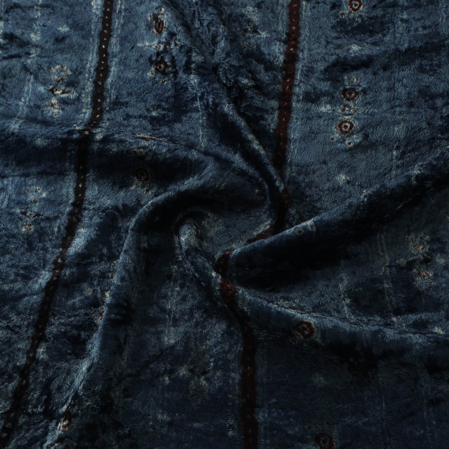 Velvet natural dyed hand fabric 23 - handcrafted