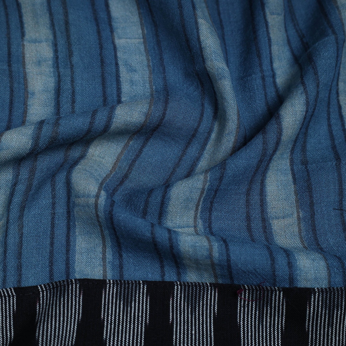 Buy Blue Block Print Woollen Akola Blouse Piece