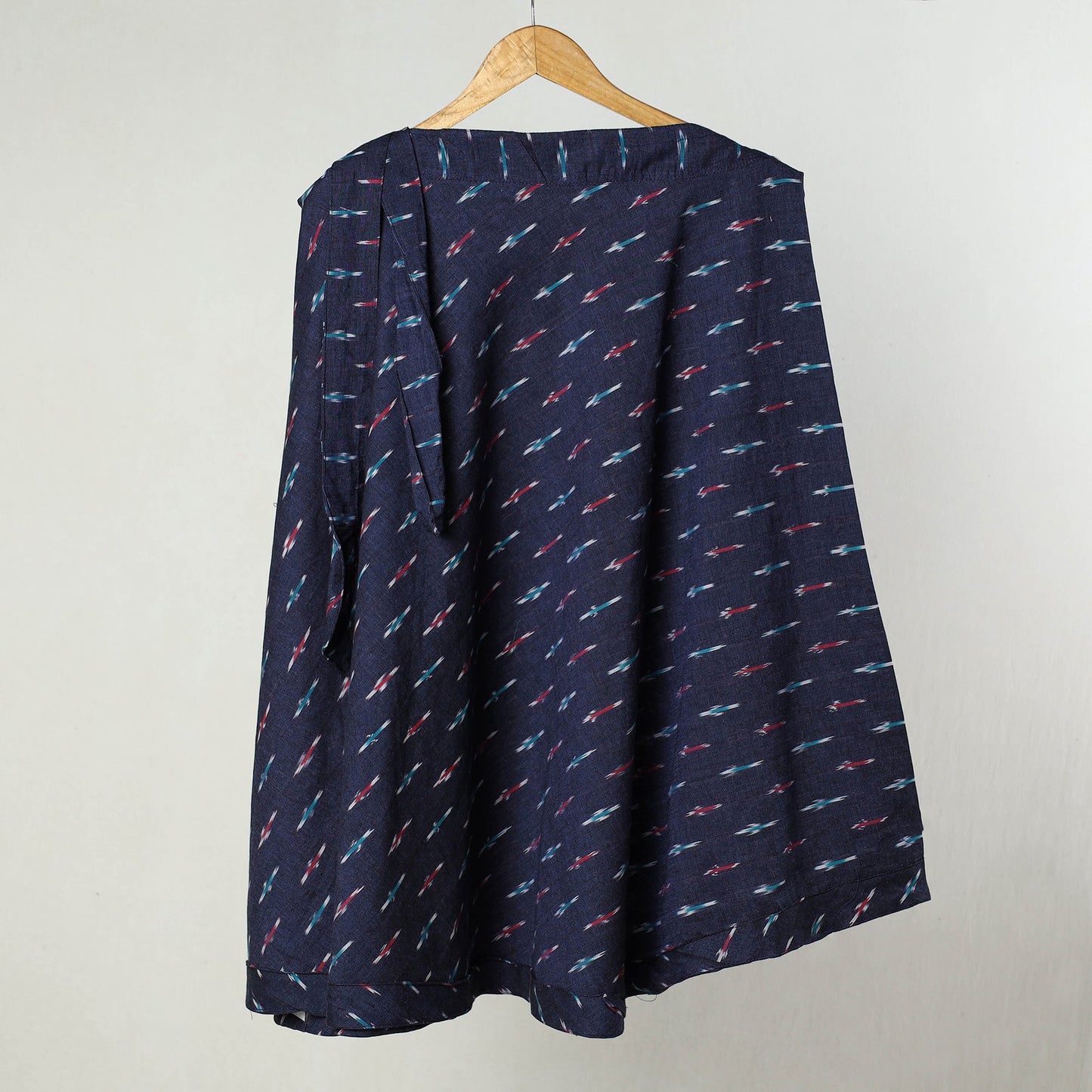 Blue Wrap Around Cotton Pochampally Ikat Skirt