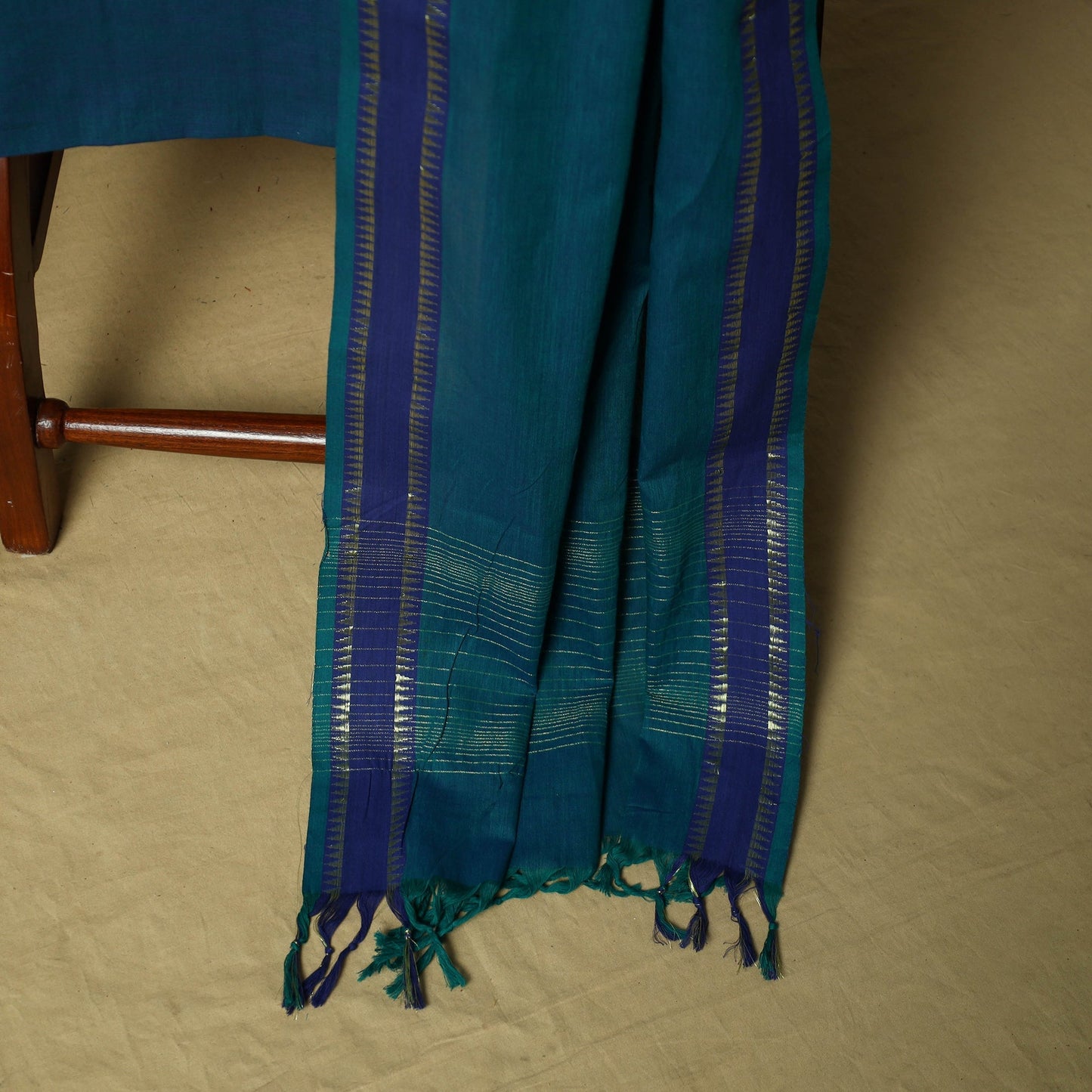 Zari buti jacquard cotton 3pc unstitched dress material 57