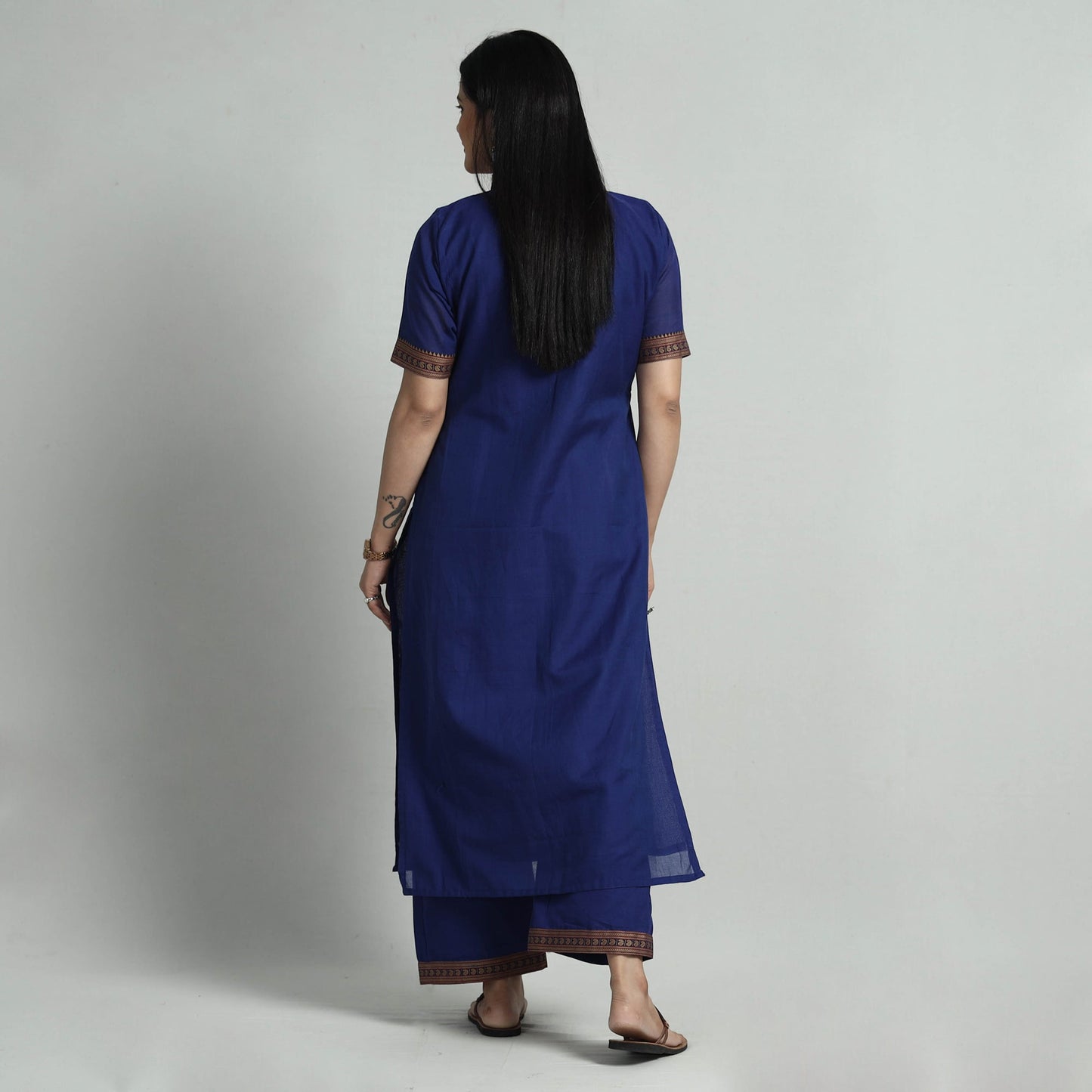 Buy Dharwad Cotton Kurta with Palazzo & Dupatta Set Online at iTokri.com