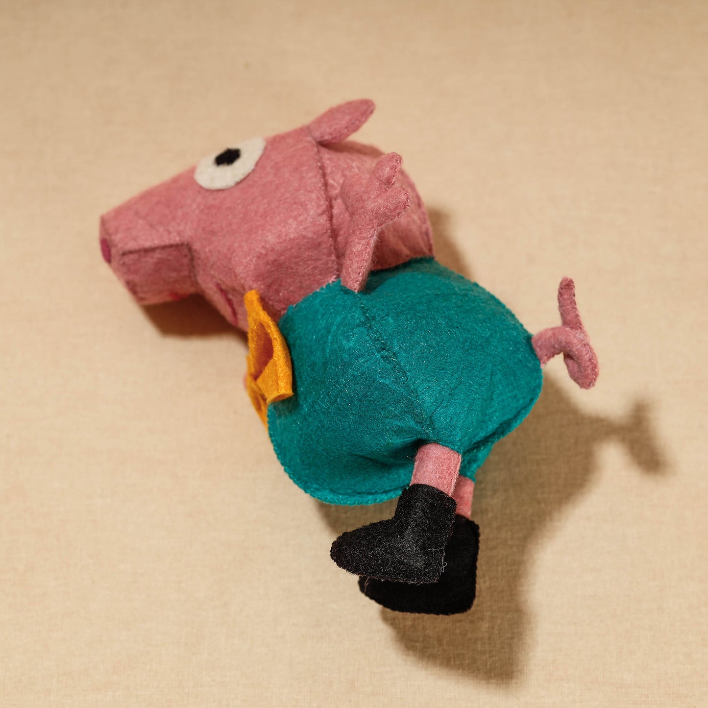 Buy Boy Piggie - Handmade Felt Work Stuffed Soft Toy Soft Toy