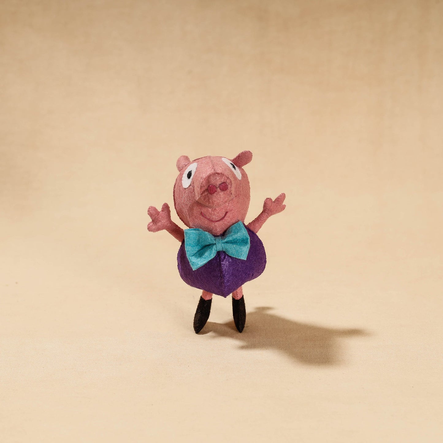 Buy Boy Piggie - Handmade Felt Work Stuffed Soft Toy Soft Toy