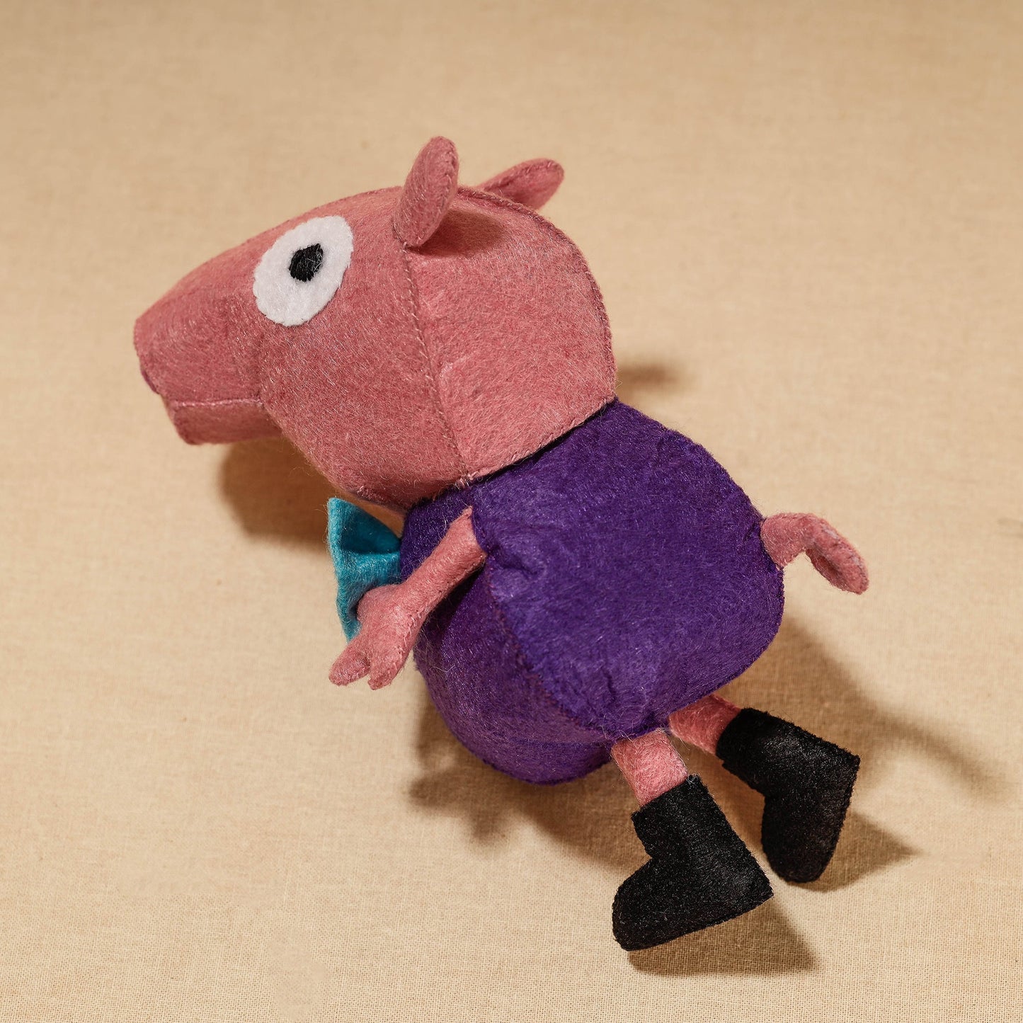Buy Boy Piggie - Handmade Felt Work Stuffed Soft Toy Soft Toy