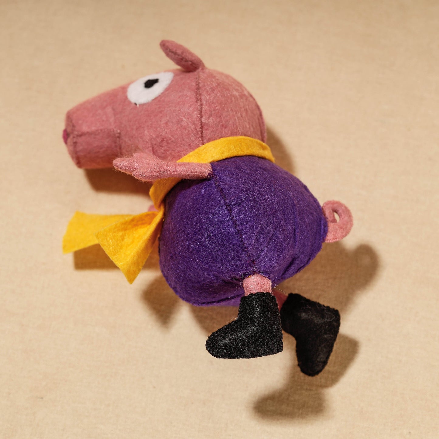 Buy Boy Piggie - Handmade Felt Work Stuffed Soft Toy Soft Toy