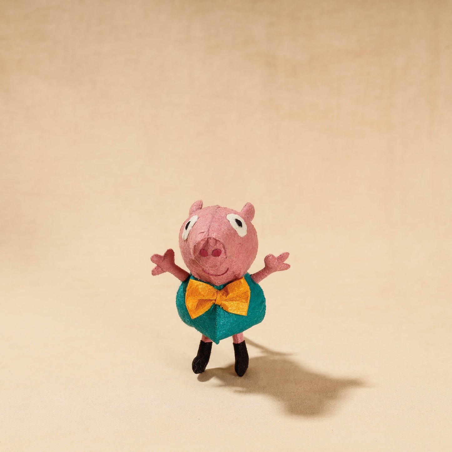 Buy Boy Piggie - Handmade Felt Work Stuffed Soft Toy Soft Toy
