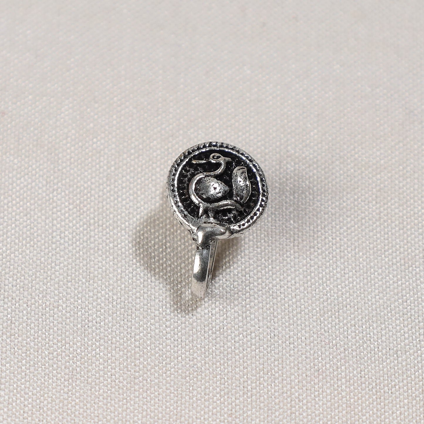 Brass Base Oxidised Antique Silver Finish Nose Clip-on