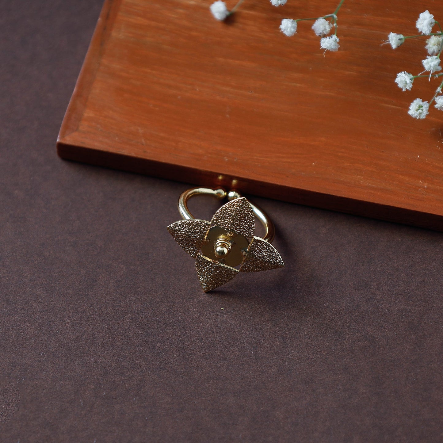 Brass Metal Handcrafted Ring (Adjustable) Online at iTokri.com