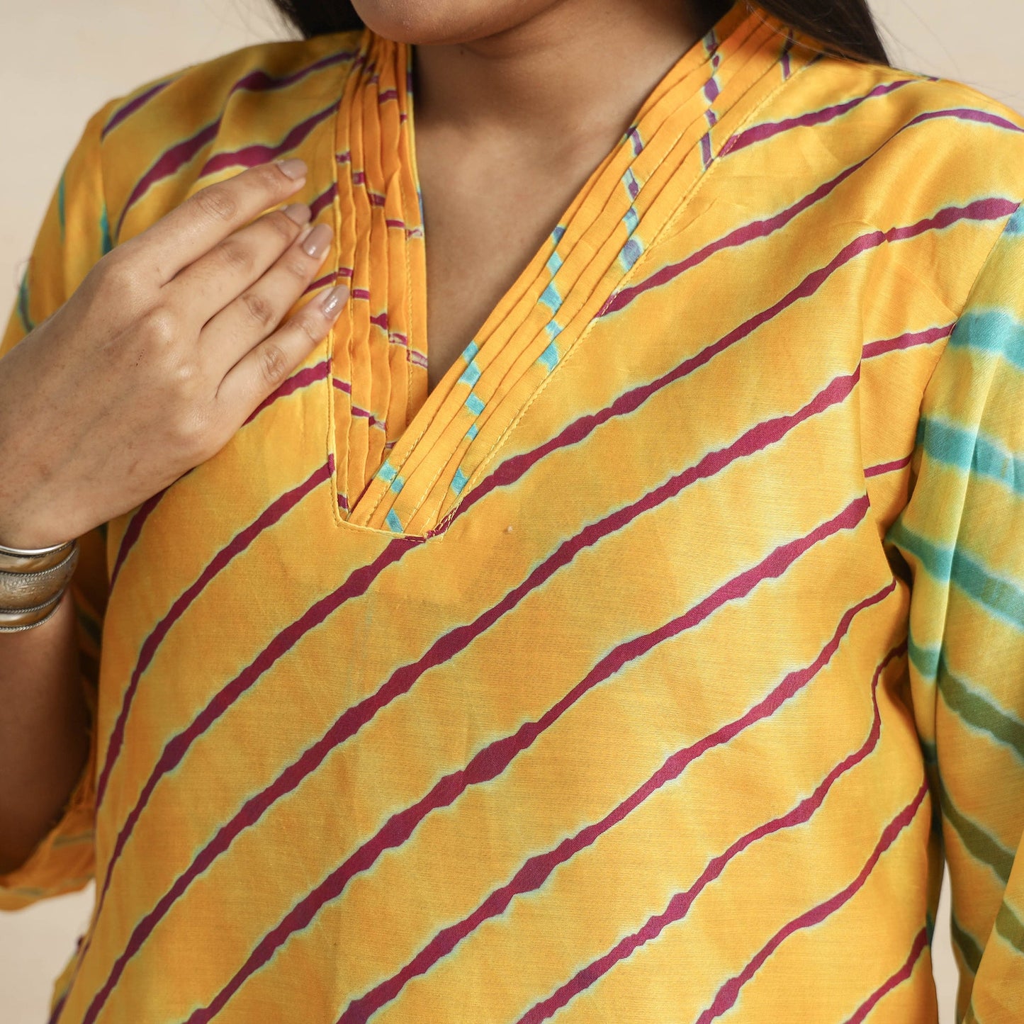 Leheriya Tie-Dye Kurta