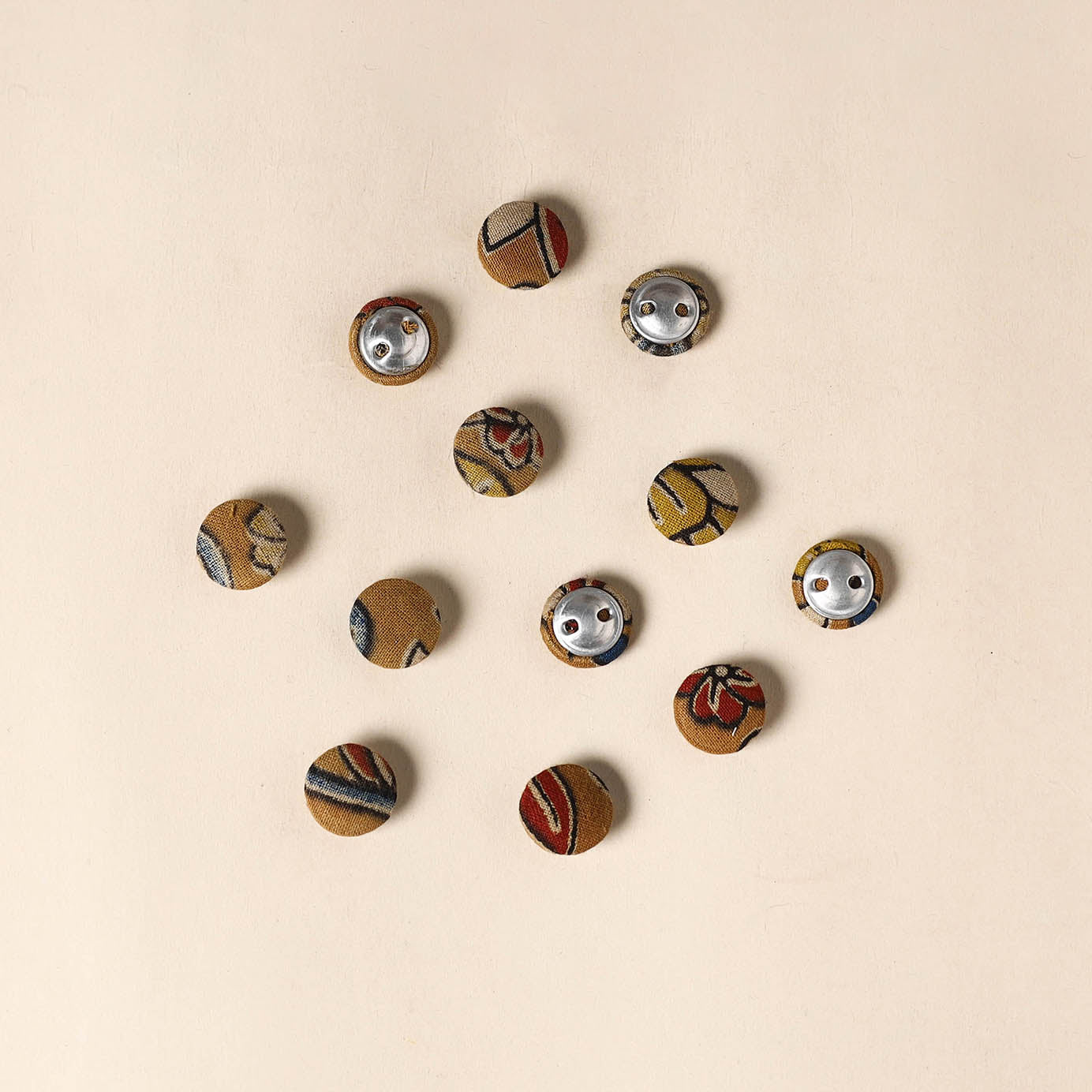 Brown Handmade Fabric Button Small at iTokri
