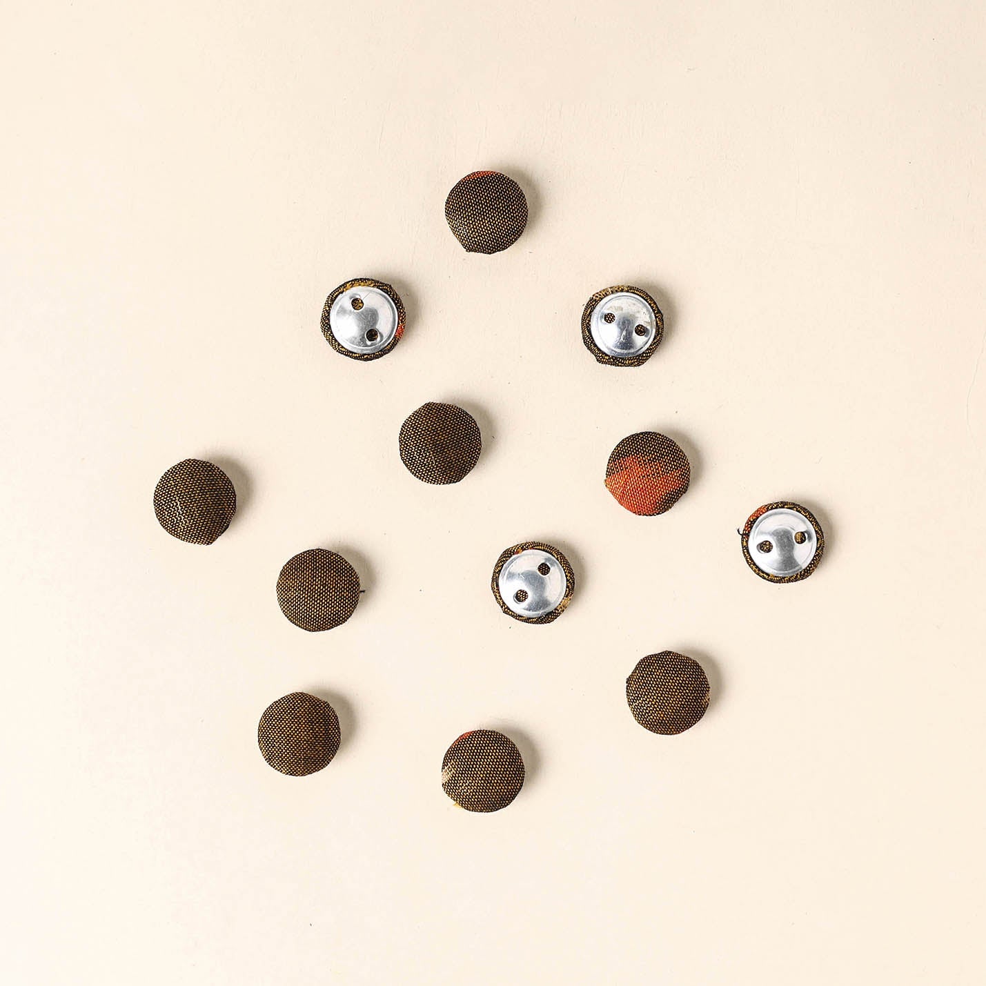 Brown Handmade Fabric Button Small at iTokri