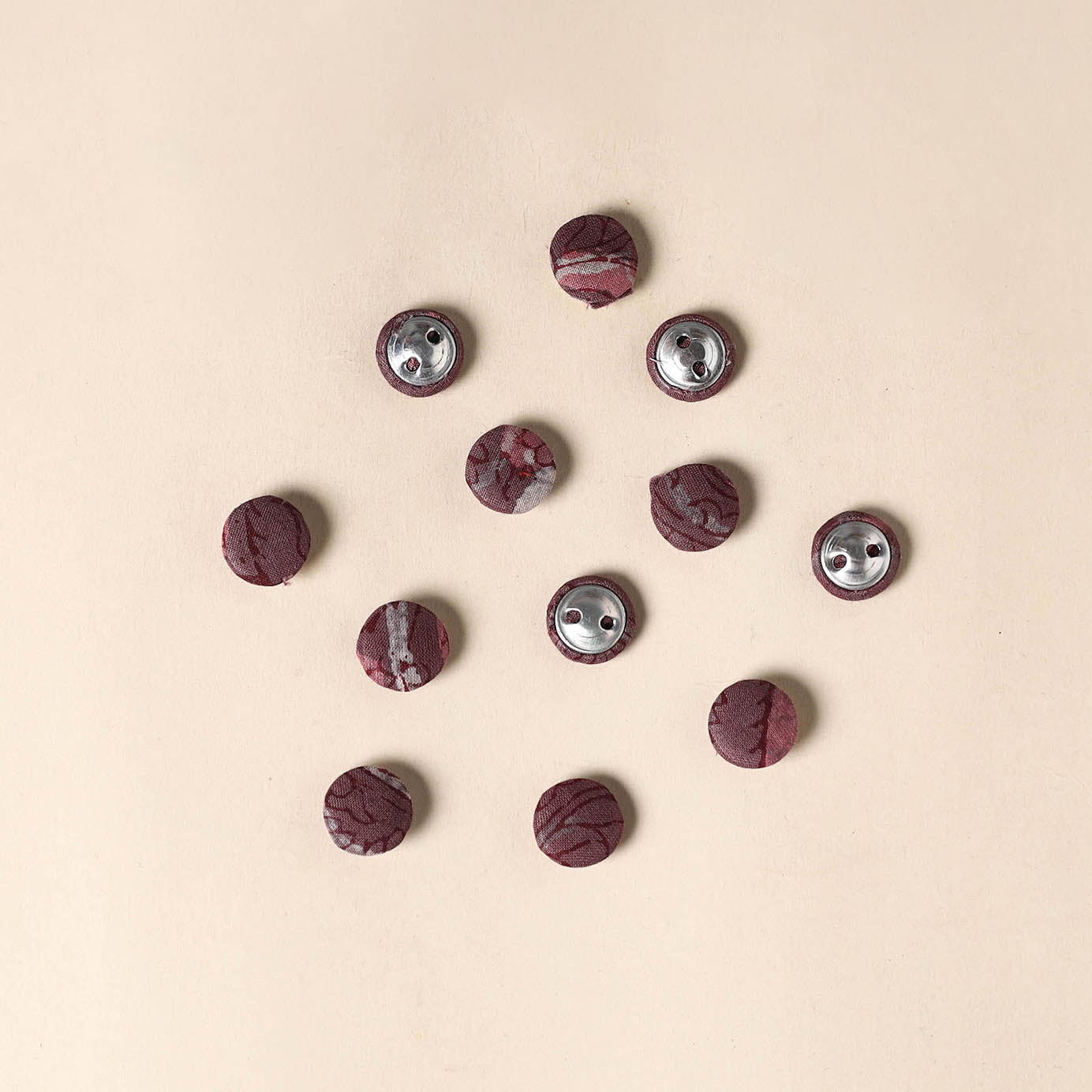 1.5cm Handmade Fabric Button Small (Set Of 12) 19