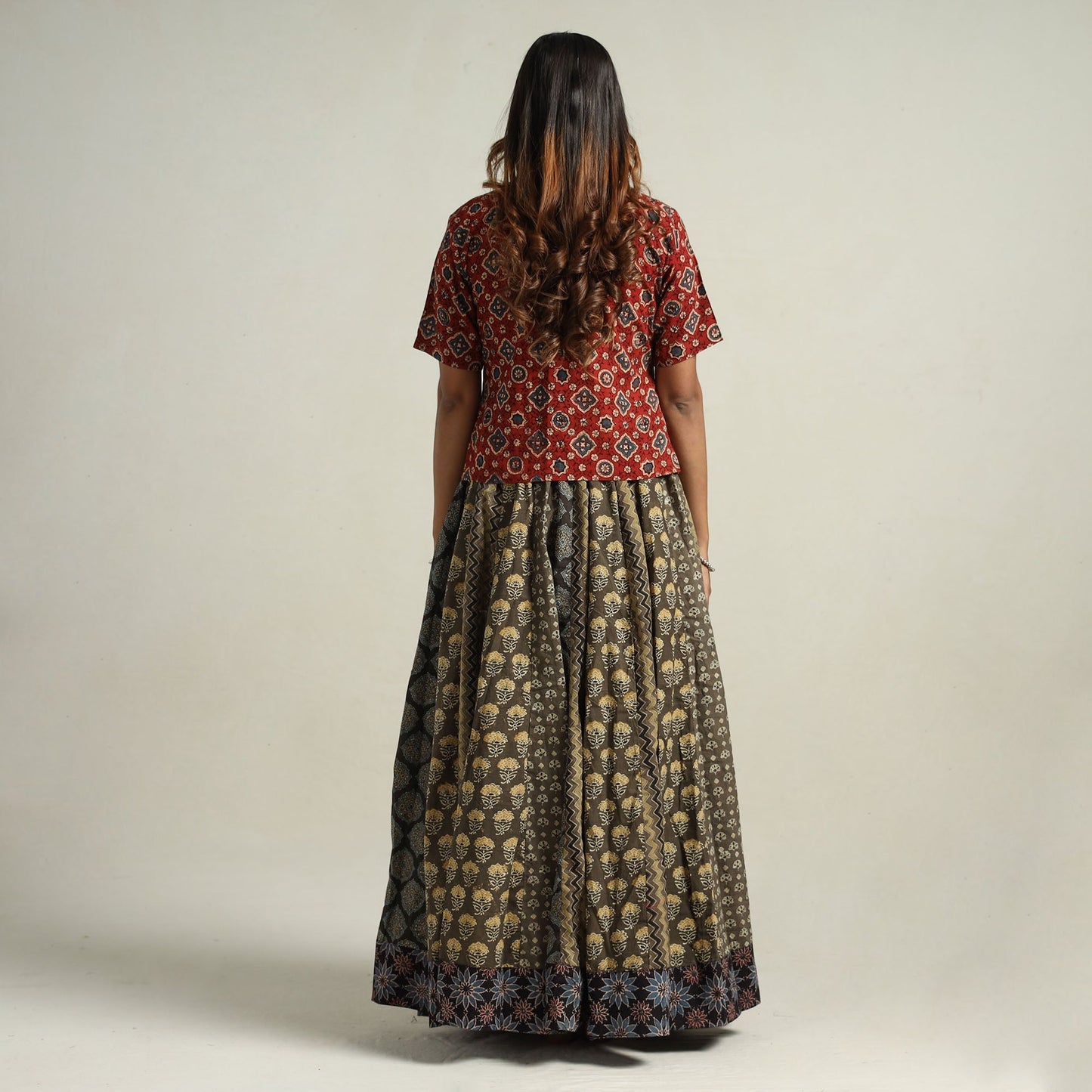 Ajrakh Patchwork Skirt