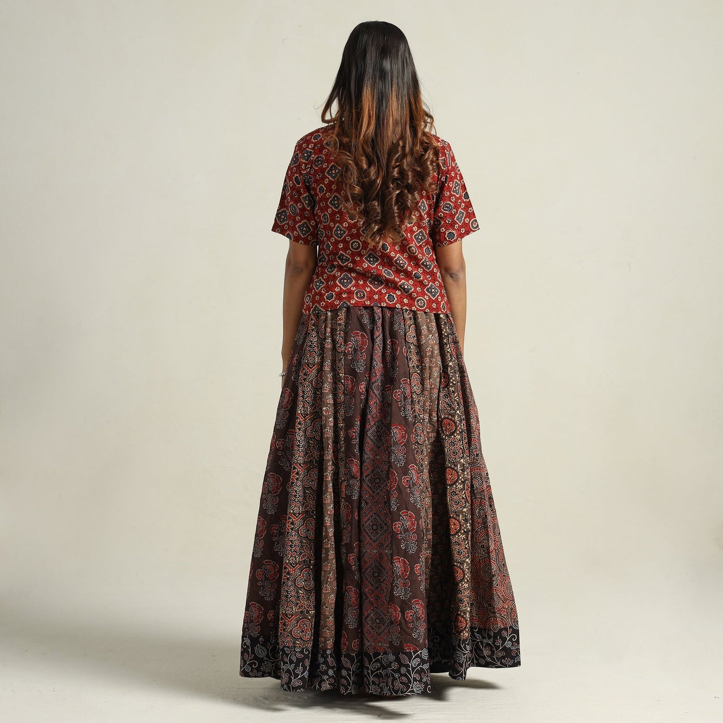 Ajrakh Patchwork Skirt