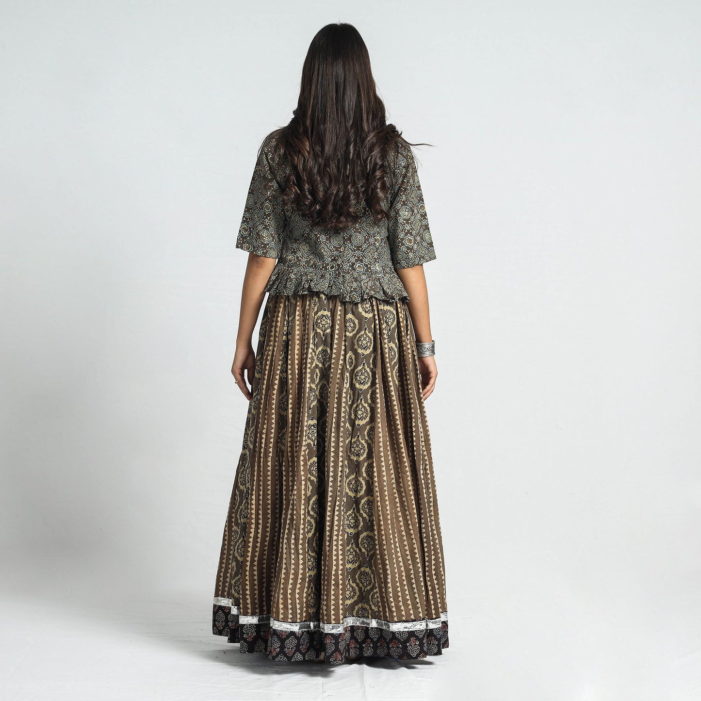 ajrakh long skirt