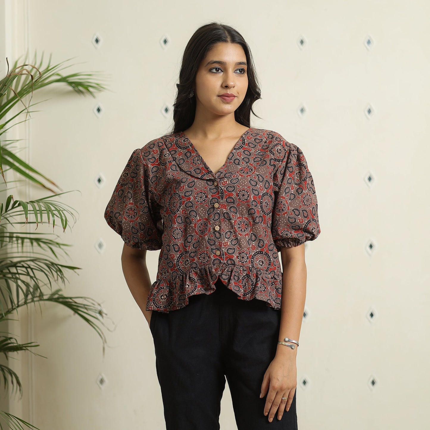 Ajrakh Crop Top
