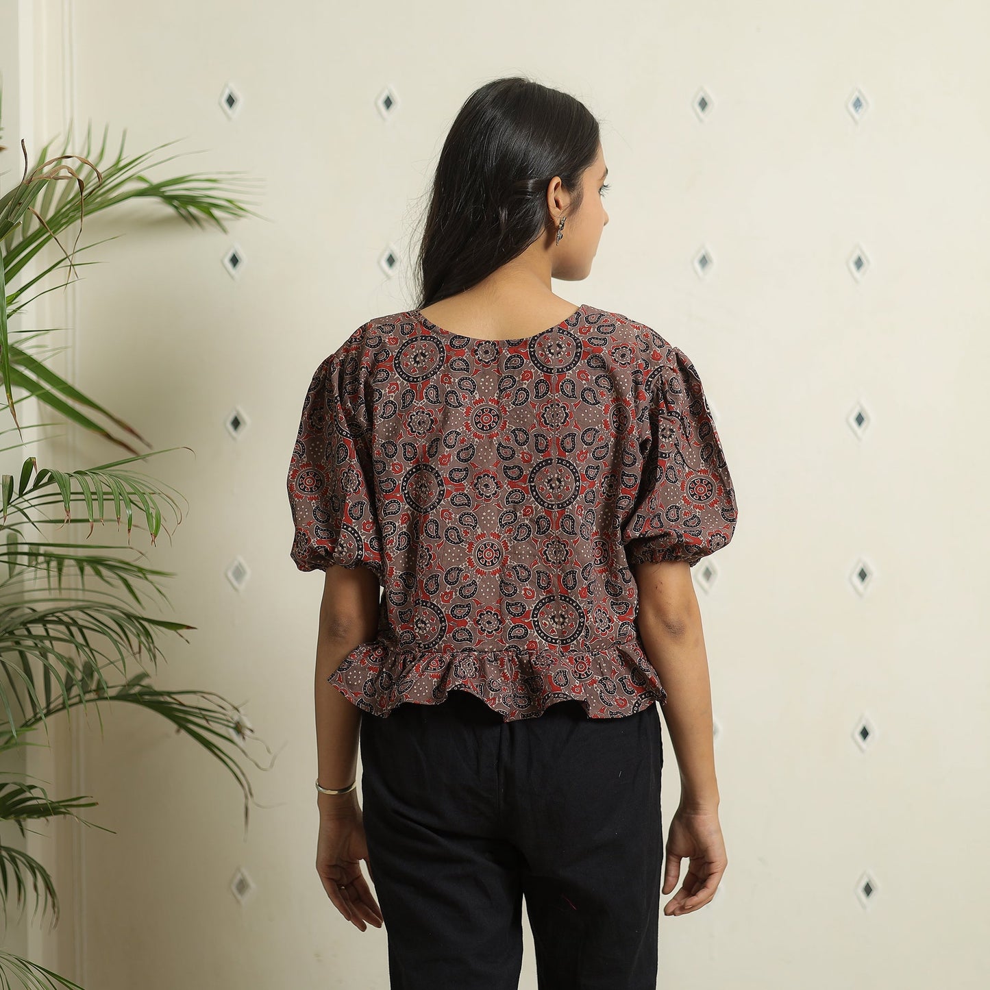 Ajrakh Crop Top