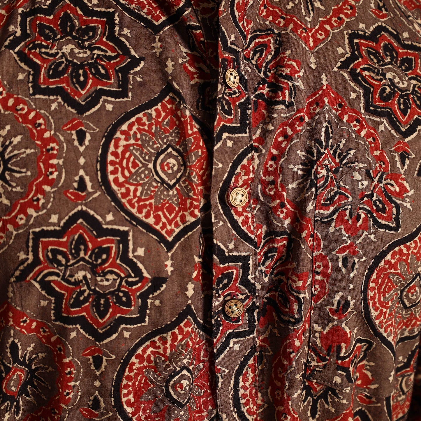 Ajrakh Men Long Kurta