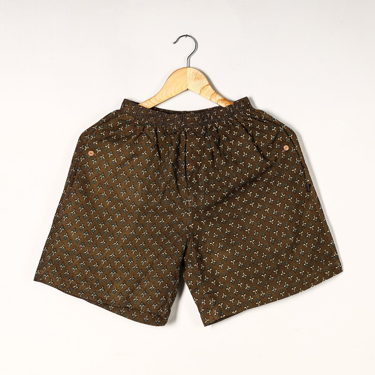 Ajrakh Block Printed Cotton Unisex Boxer/Shorts