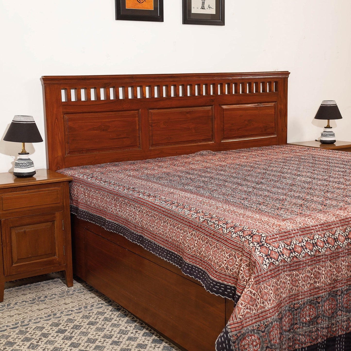 Ajrakh Double Bed Cover