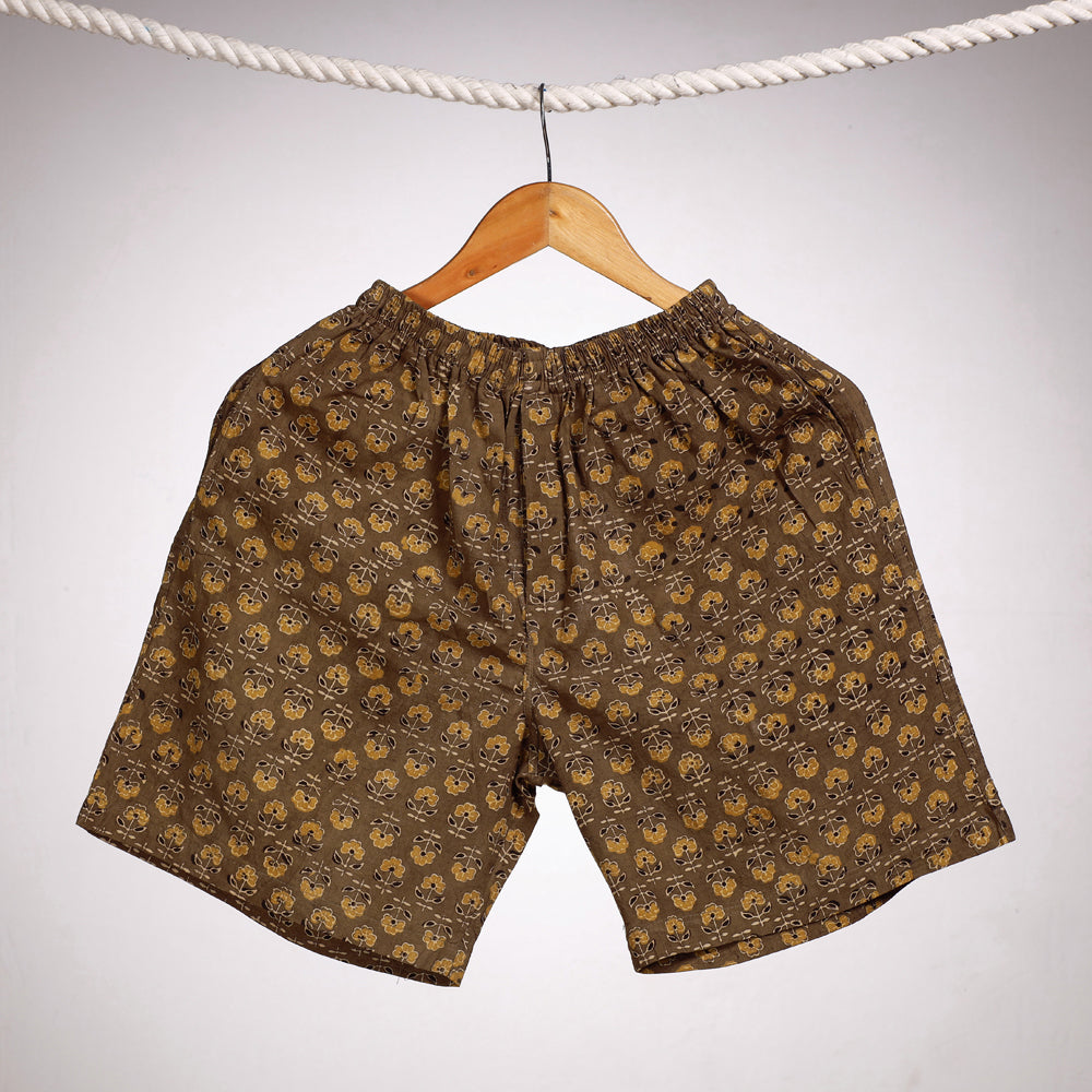 Ajrakh Block Printing Cotton Unisex Boxer/Shorts