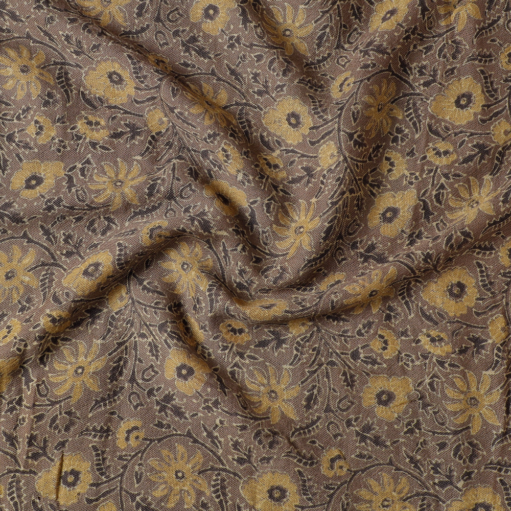 Ajrakh Block Printing Natural Dyed Pure Wool Precut Fabric