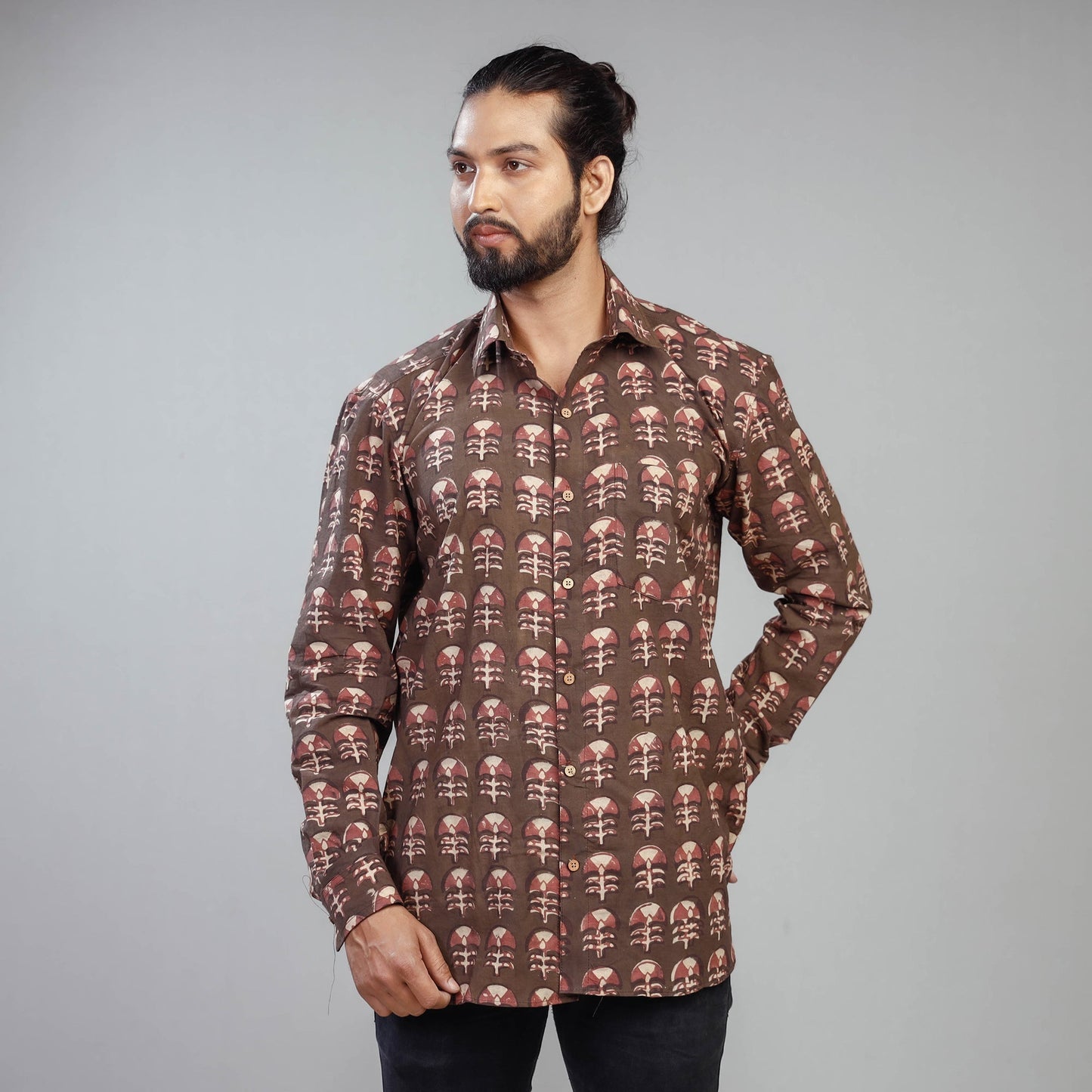 Block Printed men shirt