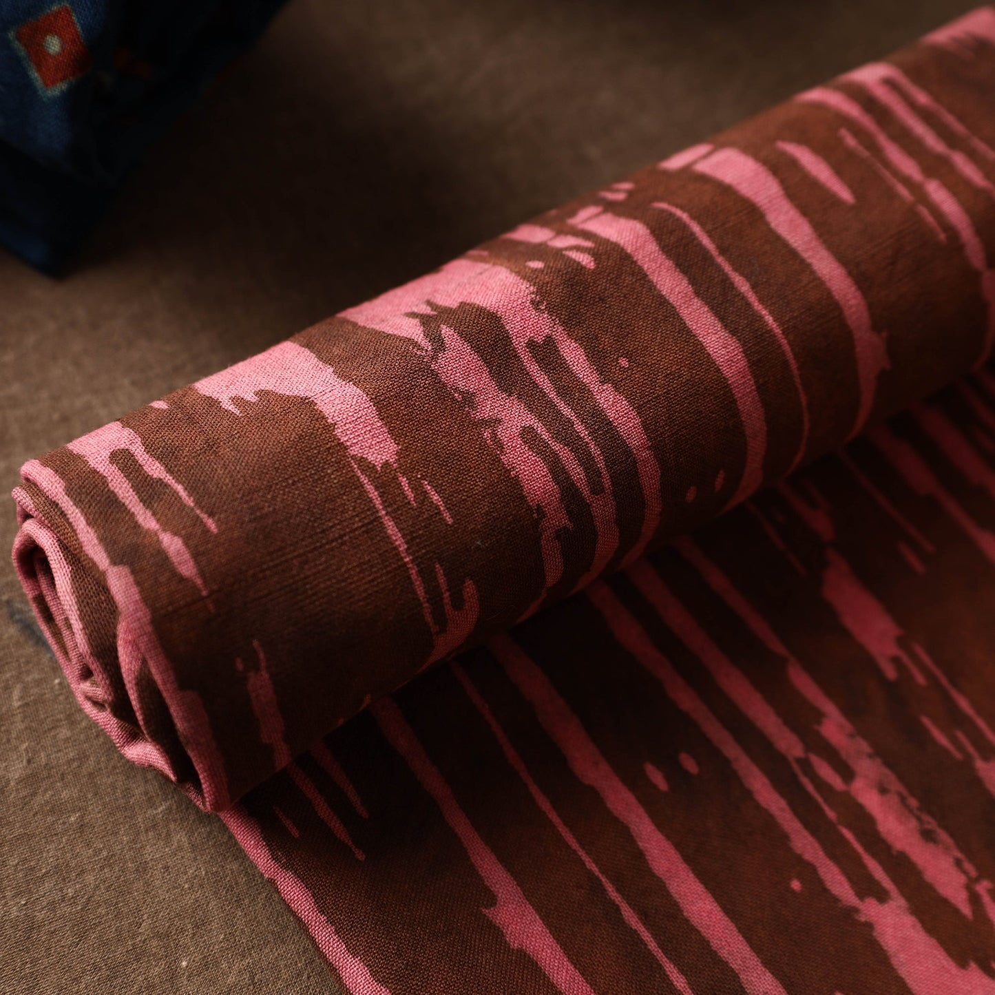 Brown Akola Block Printed Pure Handloom Cotton Towel
