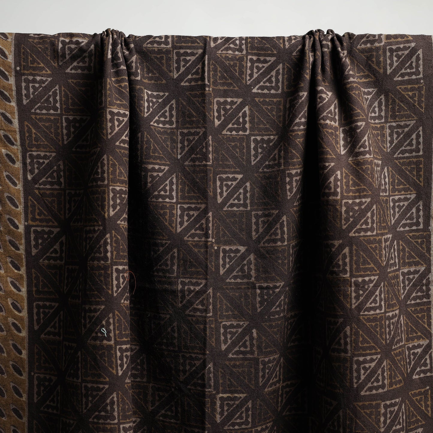 Brown Akola Block Print Pure Handloom Cotton Towel