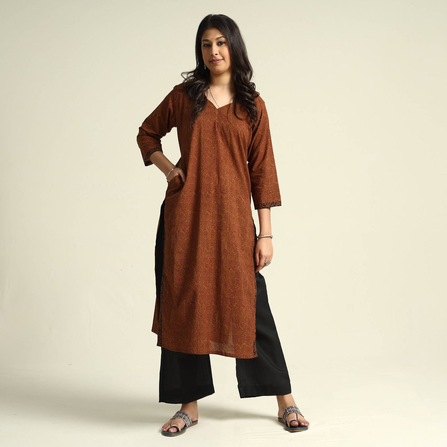 Mangalagiri Kurta with Palazzo Set