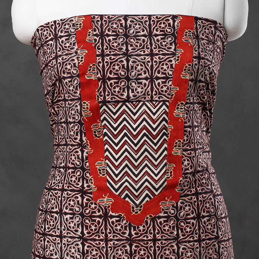 Brown - bagh cotton unstitched kurta material