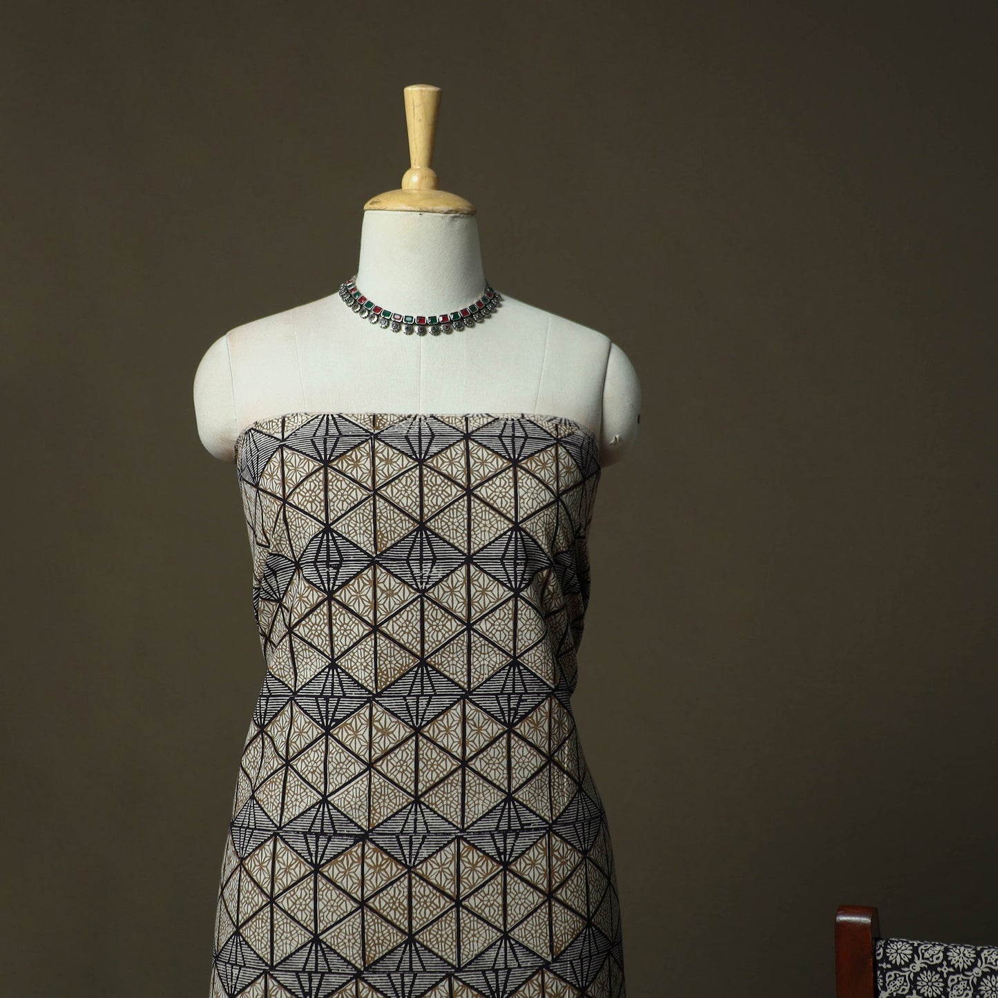 Bagh hand block print natural dyed cotton 3pc unstitched