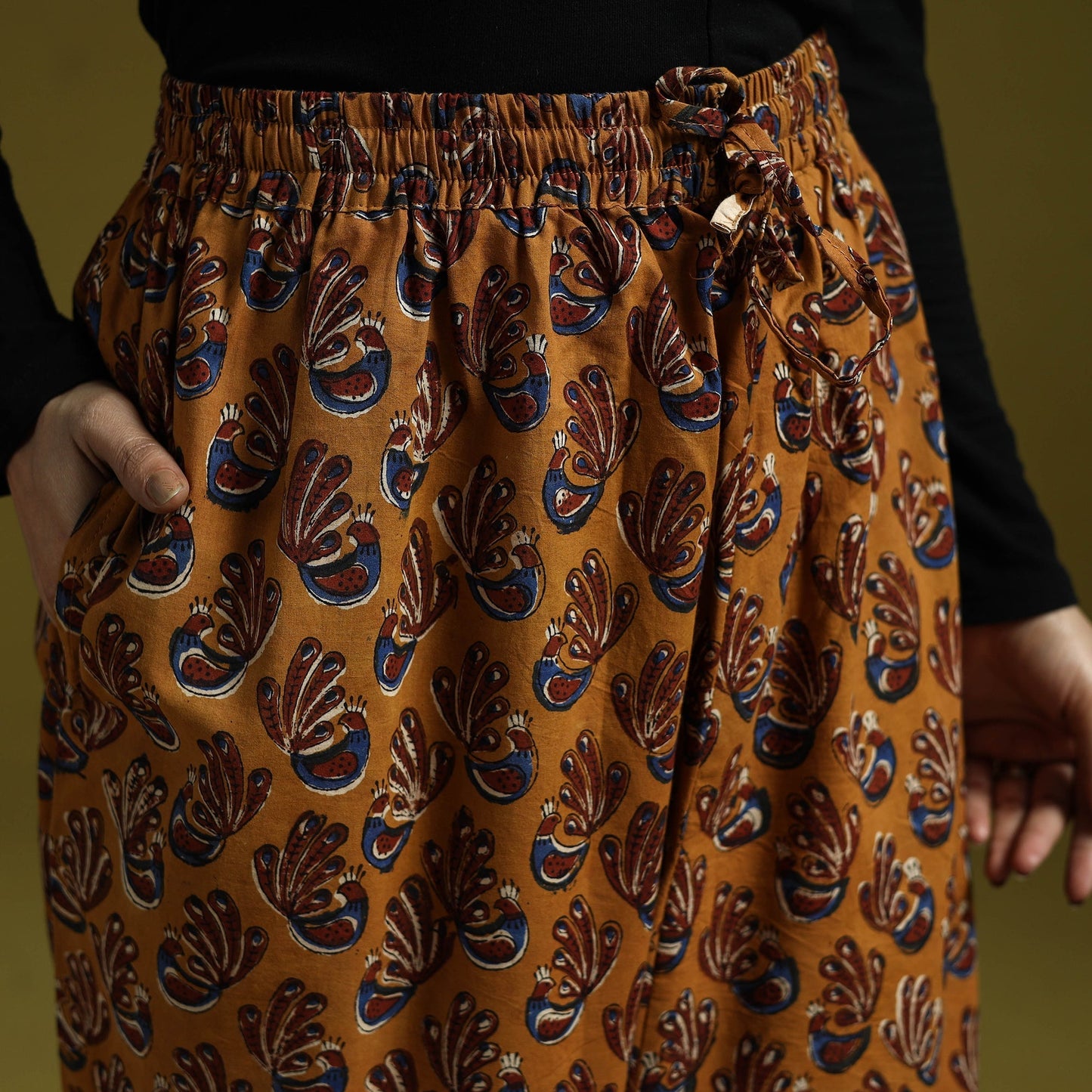 Brown - bagru natural dyed cotton harem pant 15