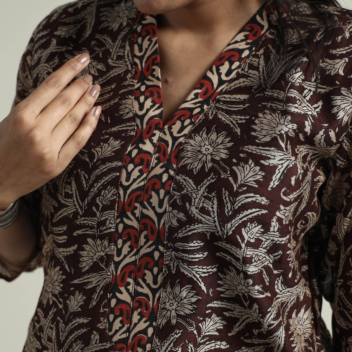 Bagru Kurta with Palazzo & Dupatta Set