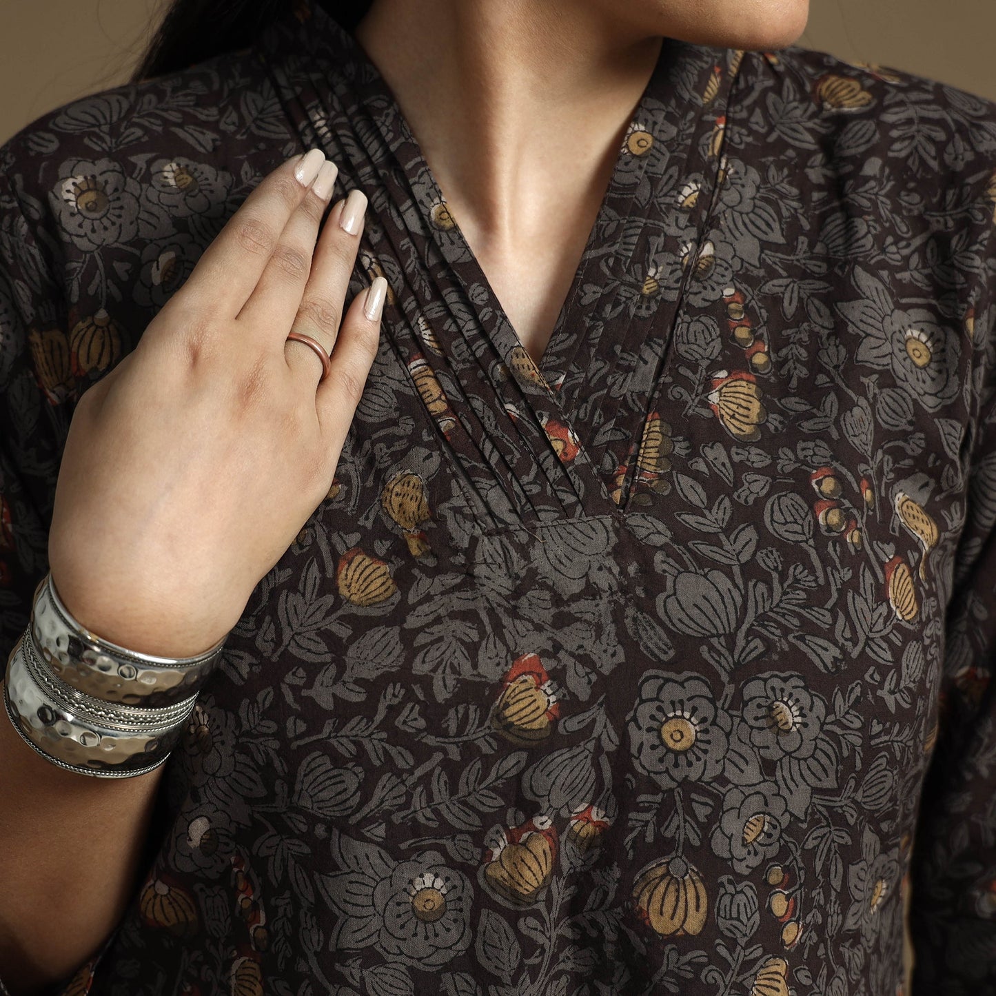 Bagru Hand Block Printed Cotton Long Kurta