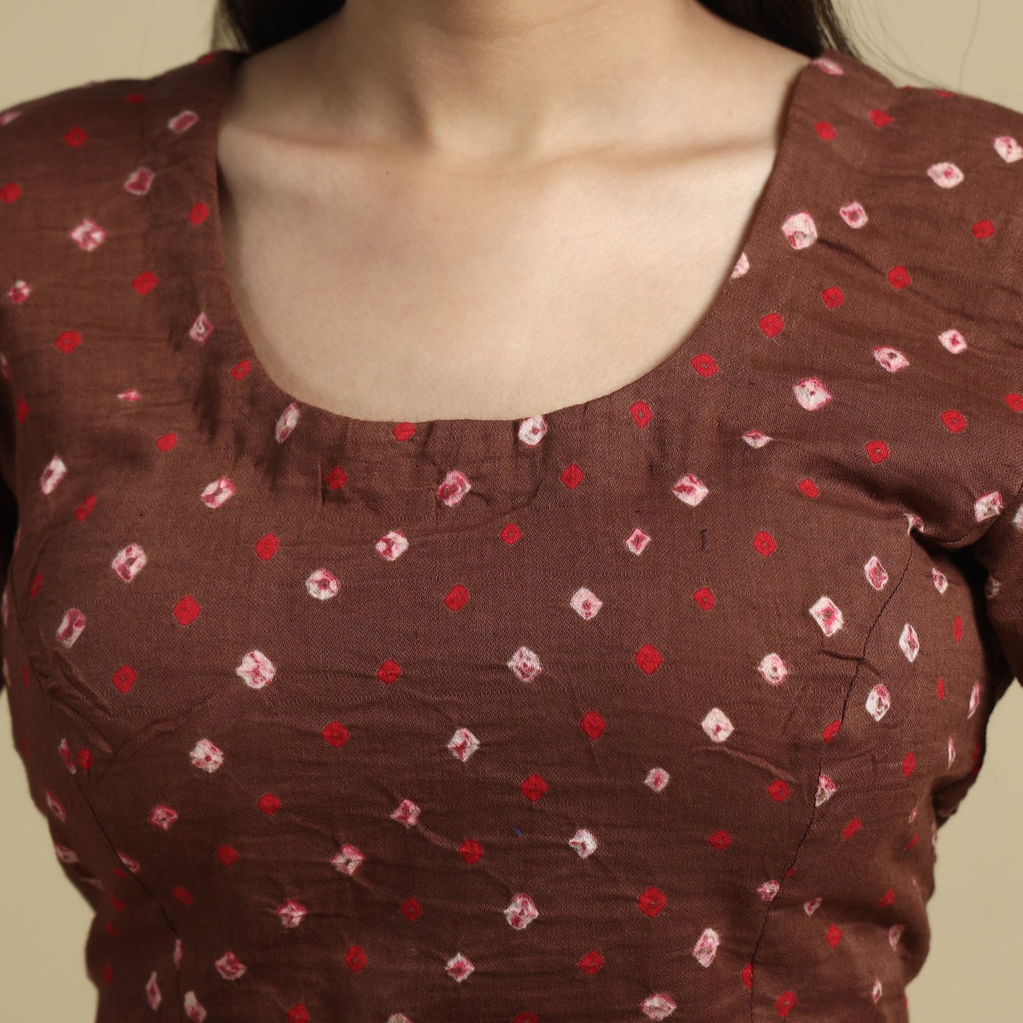 bandhani stitched blouse