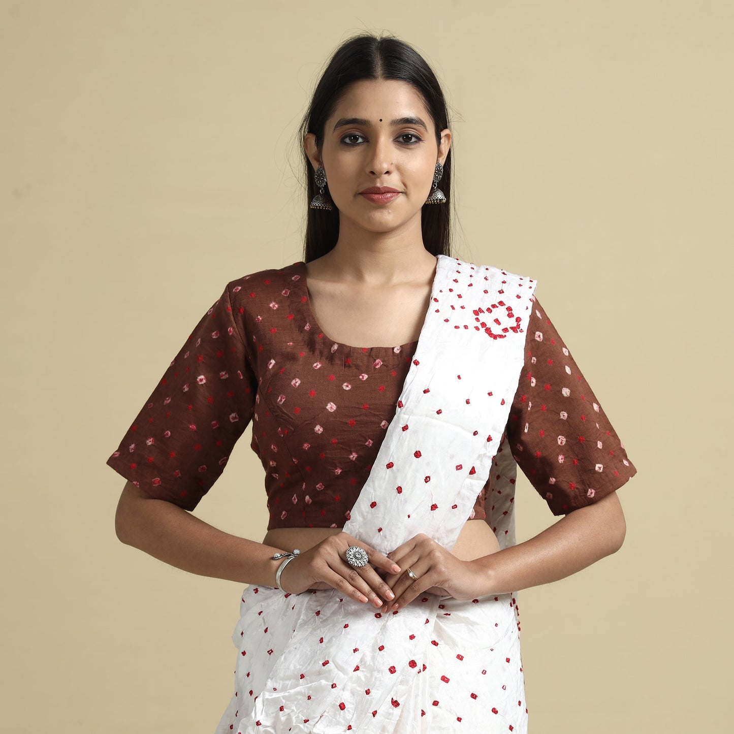 bandhani stitched blouse