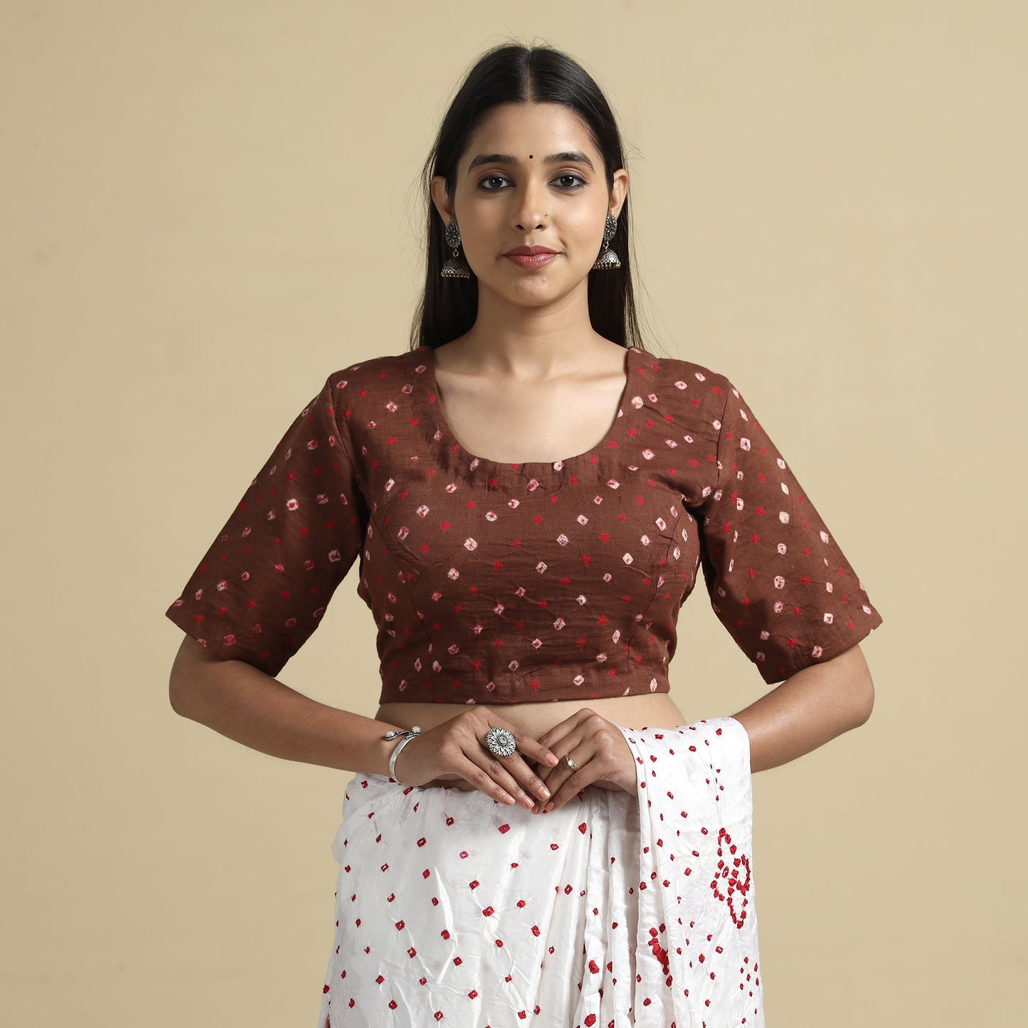 bandhani stitched blouse