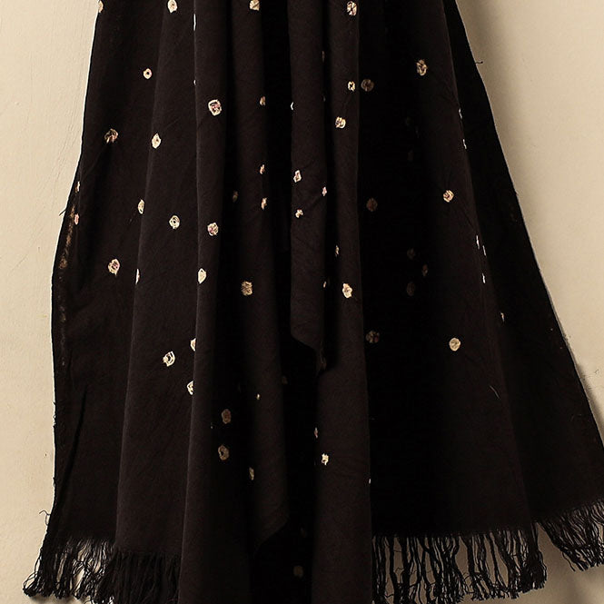 Brown - Bandhani Tie-Dye Pure Handloom Cotton Towel