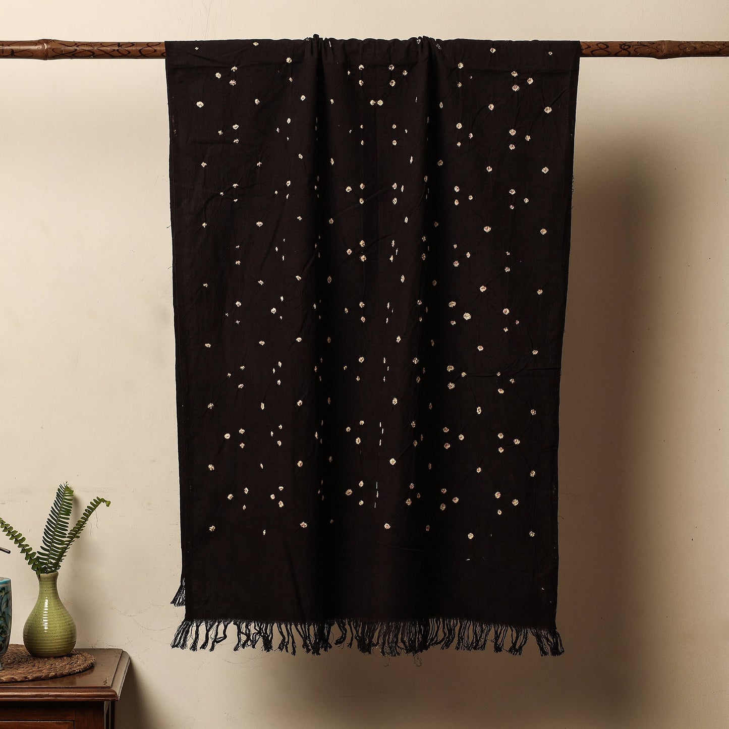 Brown - Bandhani Tie-Dye Pure Handloom Cotton Towel