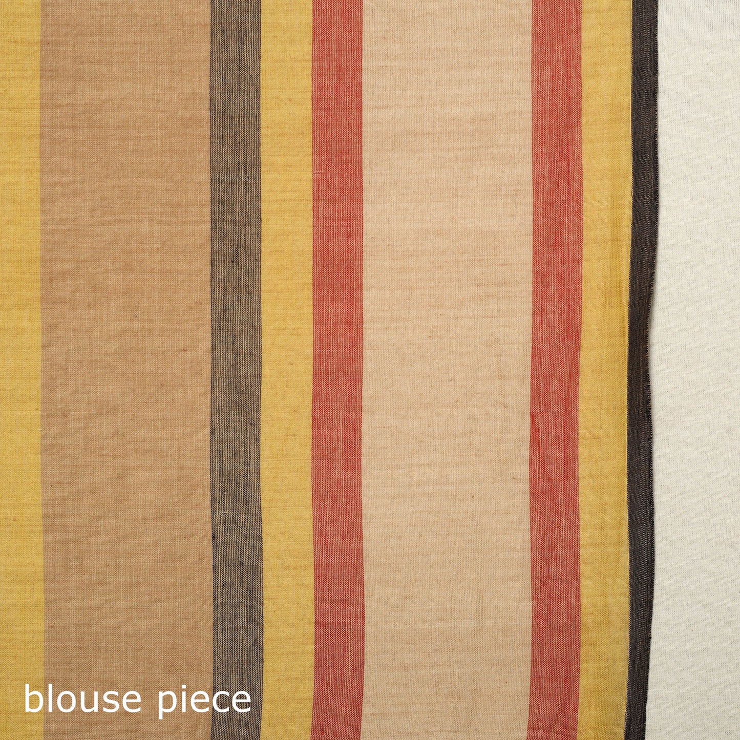 Beige Bengal Woven Border Handloom Cotton Saree