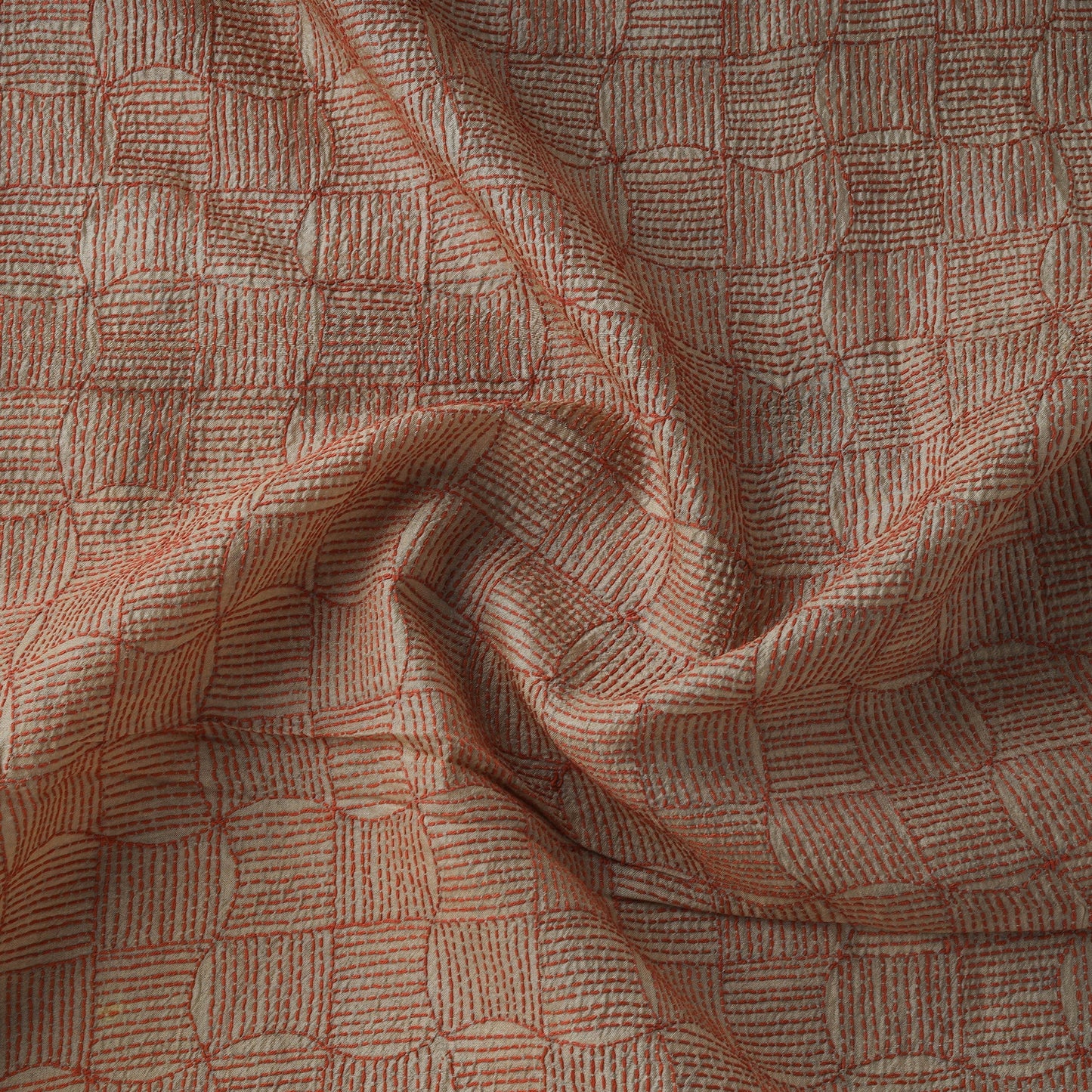 Bengal hand embroidery pure tussar silk handloom kantha