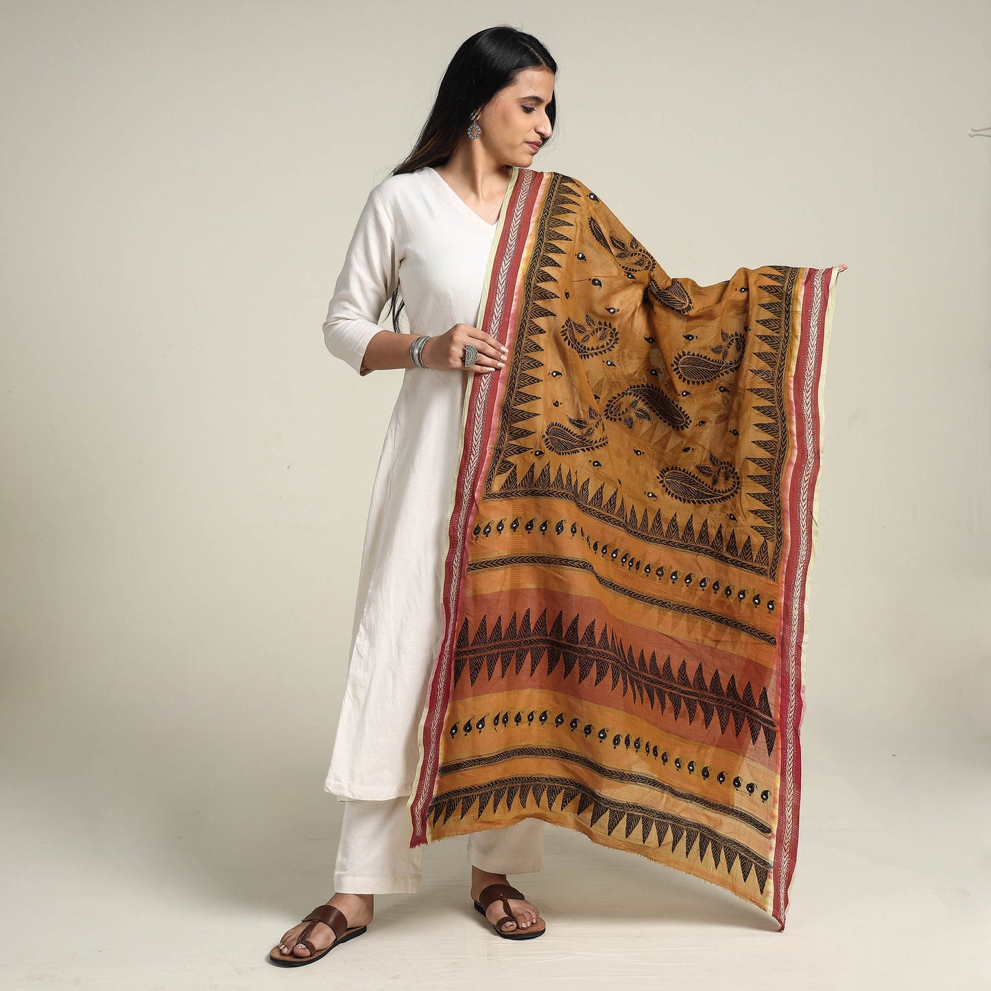 Kantha Embroidery Dupatta