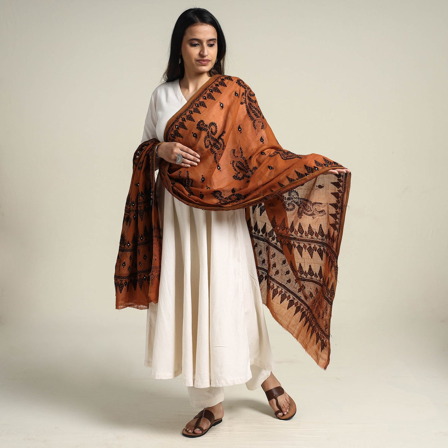 Kantha Embroidery Dupatta