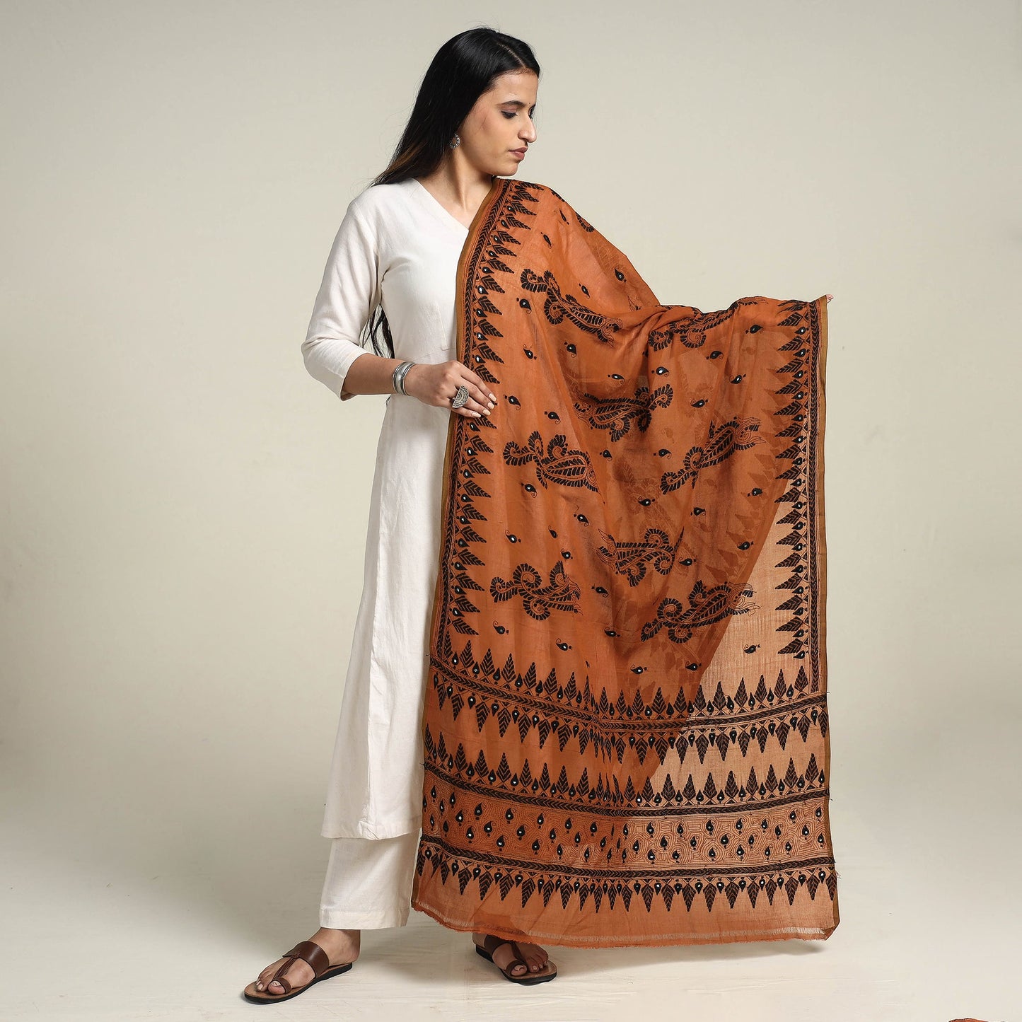 Kantha Embroidery Dupatta