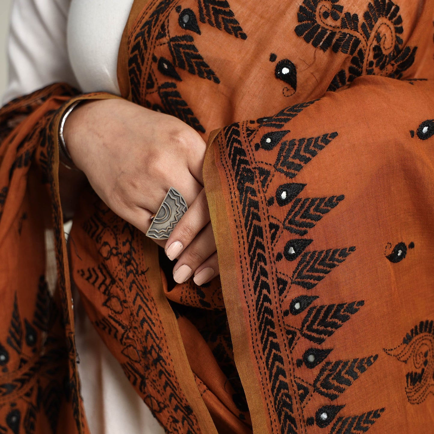 Kantha Embroidery Dupatta